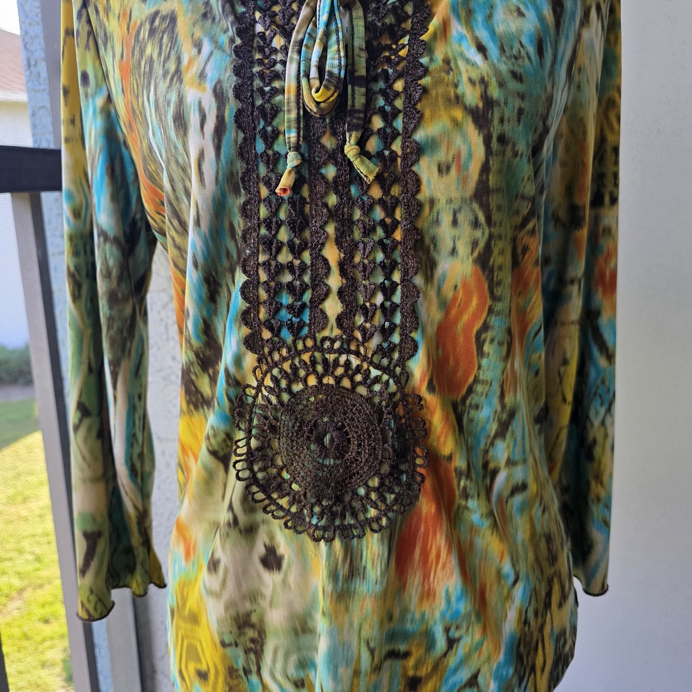 Multicolor Patterned Women's Top